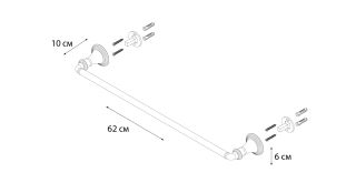 Полотенцедержатель FIXSEN Best трубчатый (FX-71601A)